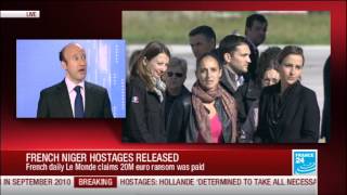 Release of 4 hostages kidnapped in Niger: F. Hollande thanks the key-role of the Nigerien President
