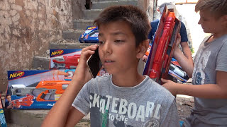 Нёрф война Побег из плена Nerf war escape from captivity