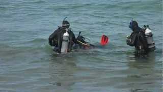 Scuba Rough water exit Monterey Bay CA