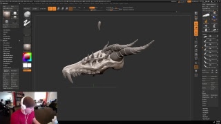 Dragon skeleton modeling with Jon - Art of Camelot Unchained - 3/6/2018
