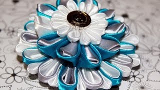 Снежинка канзаши / Snowflake Kanzashi / Copo de nieve Kanzashi