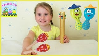 DIY Как сделать музыкальную шумовую игрушку маракас своими руками How to make musical toys maracas