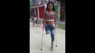 amputee, crutching