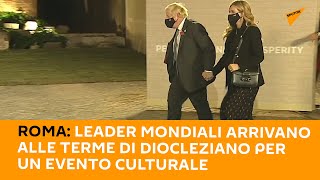 #Roma: leader mondiali arrivano alle Terme di Diocleziano per un evento culturale