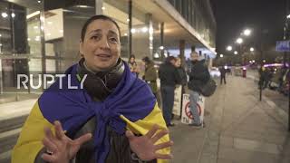 UK: Protesters decry alleged Russian disinformation on Ukraine conflict outside London RT office