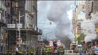 纽约曼哈顿蒸气爆炸 五大道被炸出大坑(消防局_消防员)