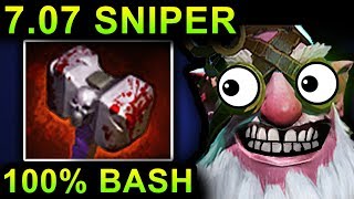 UNLIMITED BASH SNIPER - DOTA 2 PATCH 7.07 NEW META PRO GAMEPLAY