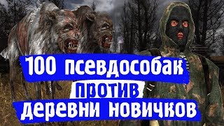 100 ПСЕВДОСОБАК ПРОТИВ ДЕРЕВНИ НОВИЧКОВ | S.T.A.L.K.E.R.