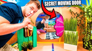 24 HOUR TOP SECRET BILLIONAIRE BOX FORT! Secret MOVING DOOR, Nerf Room & More!