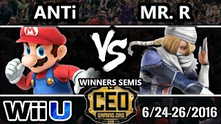CEO 2016 Smash 4 - dT | ANTi (Mario) Vs. Mr. R (Sheik) SSB4 Winners Semis - Smash Wii U