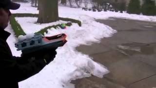 Снежкобластер тройной Snowball Blaster, видео метаем далеко