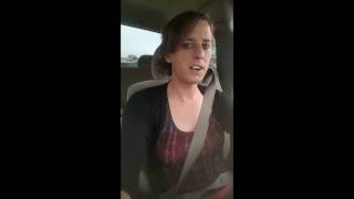 Crossdress out public driving around