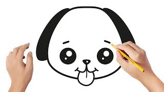 Cómo dibujar un lindo perrito paso a paso | Dibujos para niños