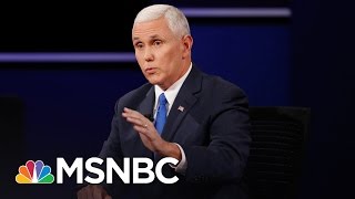 Donald Trump Reportedly 'Disappointed' In Mike Pence's Debate Performance | MSNBC