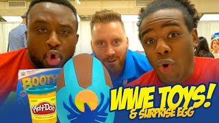 WWE Toys NEW DAY + a Play-Doh Surprise Egg with WWE Toys by KidCity