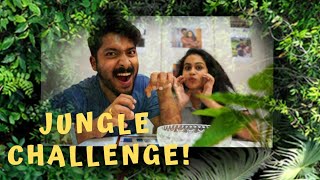 JUNGLE CHALLENGE MALAYALAM || #VLOG 21 || SARANYA TUTTU VLOGS || COUPLE CHALLENGE ||MALLU JUNGLE?