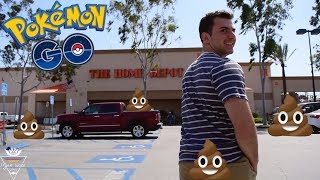PLAYING POKEMON GO IN POOP?!