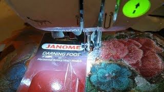 Обзор лапки ♥ Janome ♥ для штопки/стежки/свободноходовой вышивки ♥ Mila Bali