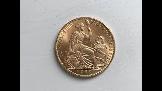 Peru 100 Soles Gold Coin - Peruvian Seated Liberty