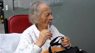 Granny having a cigarette