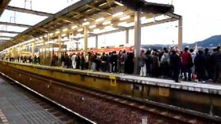 名鉄　7100系さよなら運転終了の本宿発車