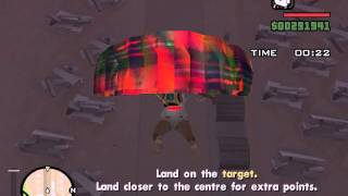 GTA SA Pilot School mission 10 Parachute onto target [PC]
