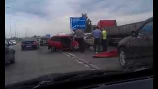 Авария. Ярославль 13.07.12. "Пьяная" дорога.