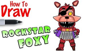 How to Draw Rockstar Foxy | FNAF6