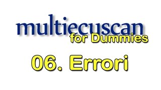 06. MultiEcuScan - Diagnosi Errori
