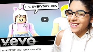 REACTING TO MY OWN ROBLOX MUSIC VIDEO!