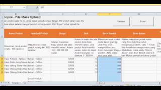 Upload Produk dengan CSV Shopee