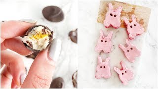 Healthy Easter Treats | creme eggs and peeps healthy dessert