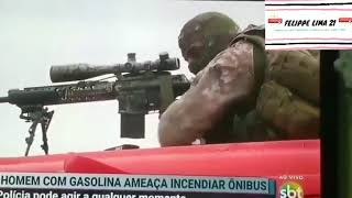 Sniper atira em criminoso no RJ e salva 35 vidas
