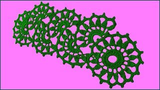 Ленточное кружево крючком. Вязание кружева. Кружево крючком. (Crochet. Lace. Tape)