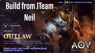 Garena AOV - Arena Of Valor Murad gameplay ( build from JTeam Neil )