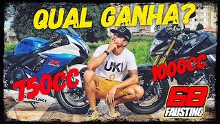 "ESPORTIVA 750cc" VS "NAKED 1000cc" | FIZ UM COMPARATIVO