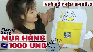 MUA HÀNG SHOPEE FLASH SALE GIÁ 1K có chất lượng không? | NHÀ CÓ THÊM EM BÉ!