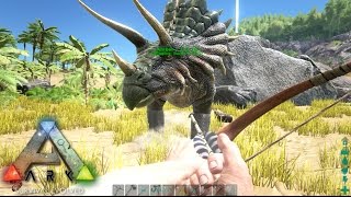 Ark Survival Evolved: Part 3 - LEVEL 35 TRICERATOPS PET!