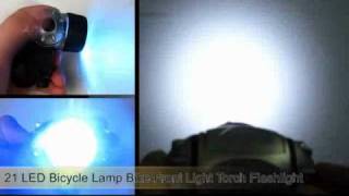 SuntekStore: 21 LED Bicycle Lamp Bike Front Light Torch Flashlight