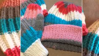 Комплект для девочки спицами. Knitting candy hat.