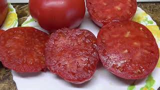 Томат Ручей фиолетовой собаки - мясистый, вкусный! Для салатов идеален! Дегустация.