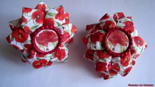 Резиночки канзаши из репсовых лент МК DIY ССЫЛКИ ПОД ВИДЕО!!!