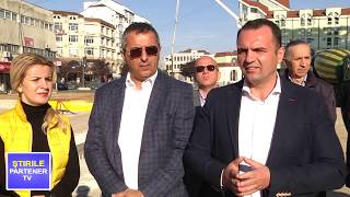 Piaţa Tricolorului din municipiul Târgovişte este în plin proces de reabilitare