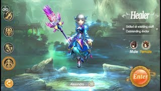 Chibi Jianghu Gameplay Обзор Первый взгляд Летсплей (Android,APK) Игра за Healer