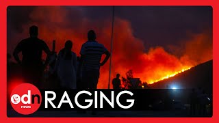 RAGING Wildfires Burn for a Seventh Day in Turkey
