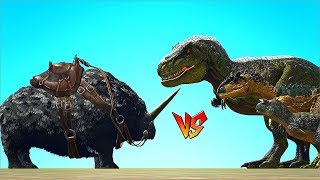 Ark Survival - JP RHINO with SADDLE vs ARK DINOS and more [Ep.190]
