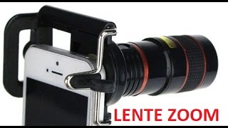 Lente zoom óptico universal para celular