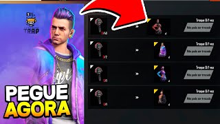 ESCOLHA E GANHE! SKINS TRAPPER DE GRAÇA COM TOKENS DE MICROFONE! PEGUE AGORA NO FREE FIRE