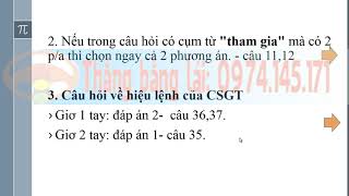 Mẹo Thi Bằng Lái Xe Máy A1 Đậu 99% - P 1: Luật Giao Thông