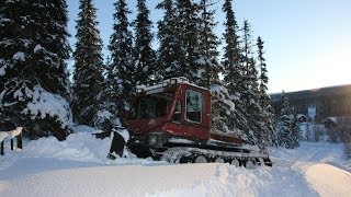 Snow grooming, snowmobiletracks.. Gördalen's Snöskoterklubb. Iller Pistmaskin.